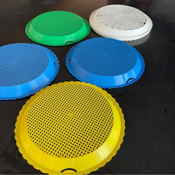 Vintage Reusable Plastic Paper Plate Holders Heavy Duty Picnic Camping Set 8 - Picture 12 of 12